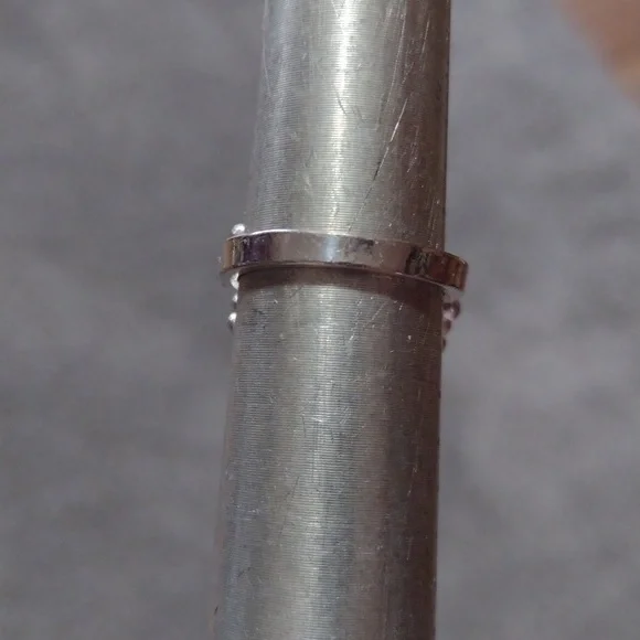 FINE SOLID STERLING SILVER .925 STARBURST DESIGNED SIZE 6 RING - Picture 5 of 9